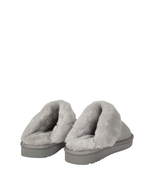 Jack Wills Gray Mule Slippers Ladies