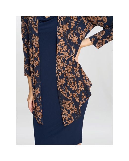Gina Bacconi Blue Cara Mock Dress And Jacket