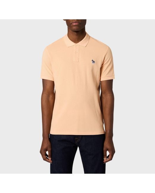 Paul Smith Natural Regular Fit Zebra Polo Shirt for men