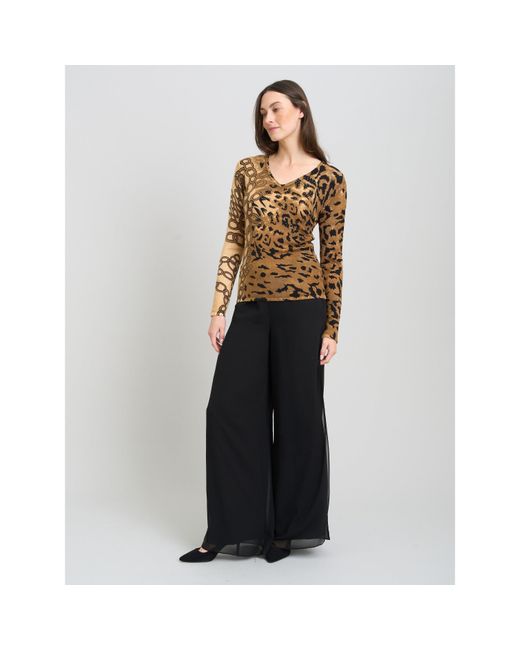 Gina Bacconi Brown Korra Print Jumper With Diamante