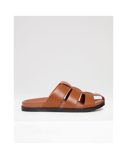 Threadbare Brown Abel Flat Sandals for men