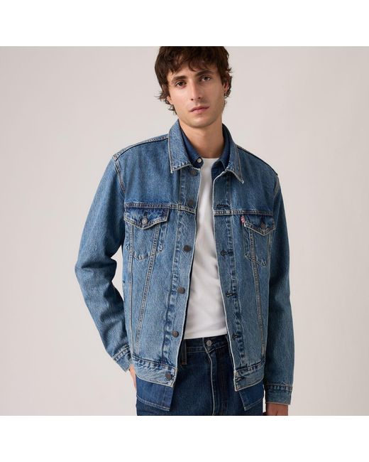 Levi's Blue Trucker Cotton Long Sleeve Denim Jacket for men