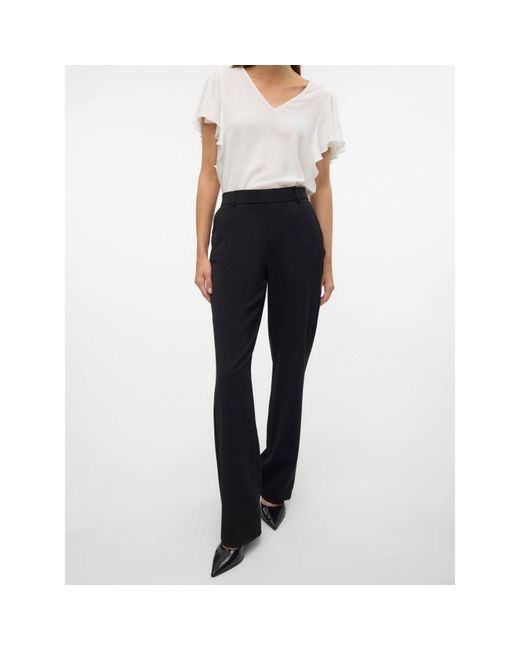 Vero Moda Black Straight Tailored Trousers