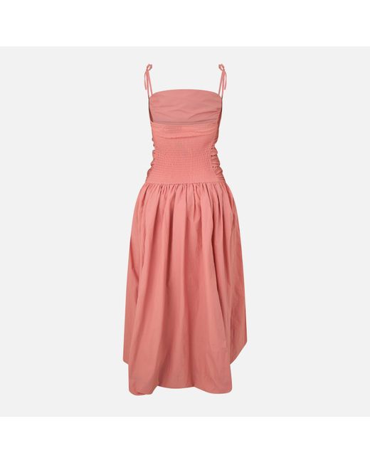 Amy Lynn Pink Alexa Puffball Fitted Bodice Peplum Dress