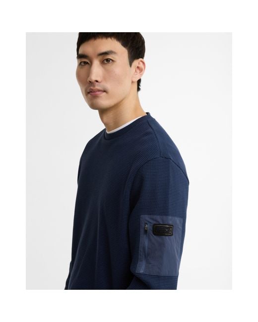 Barbour Blue Crew Sweatshirt for men