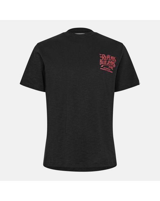 Replay Black Back Jeans T-Shirt for men