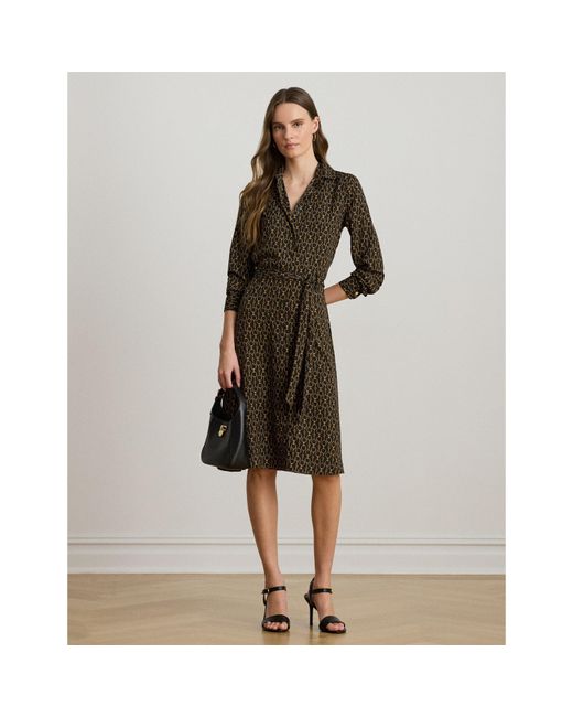 Ralph Lauren Black Karalynn Wrap Dress