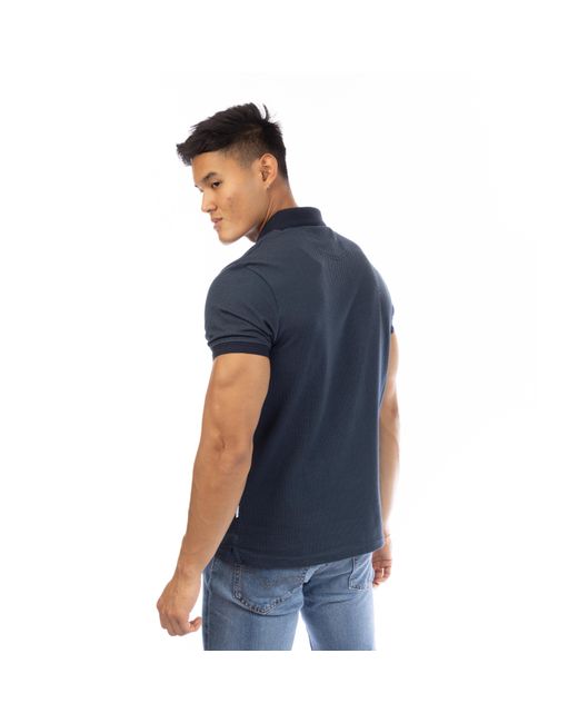 Peter Werth Blue Cosway Short Sleeve Polo Shirt for men