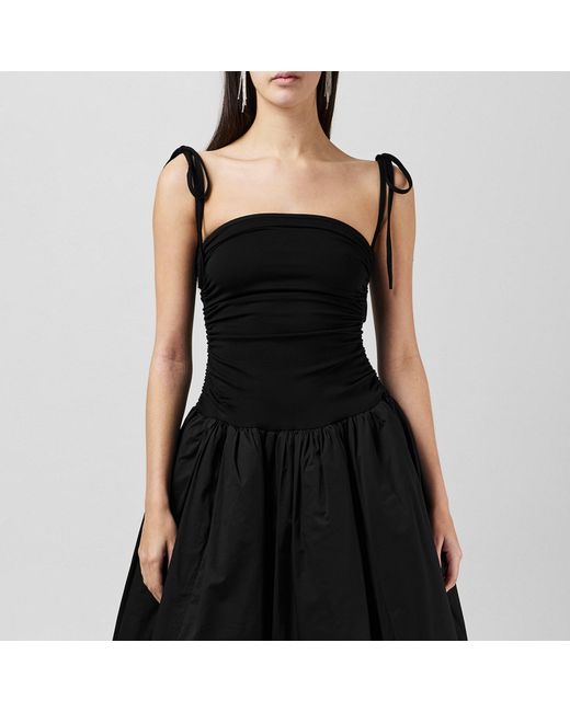 Amy Lynn Black Amy Lynn Alexa Shoulder Tie Ultra Mini Peplum Dress