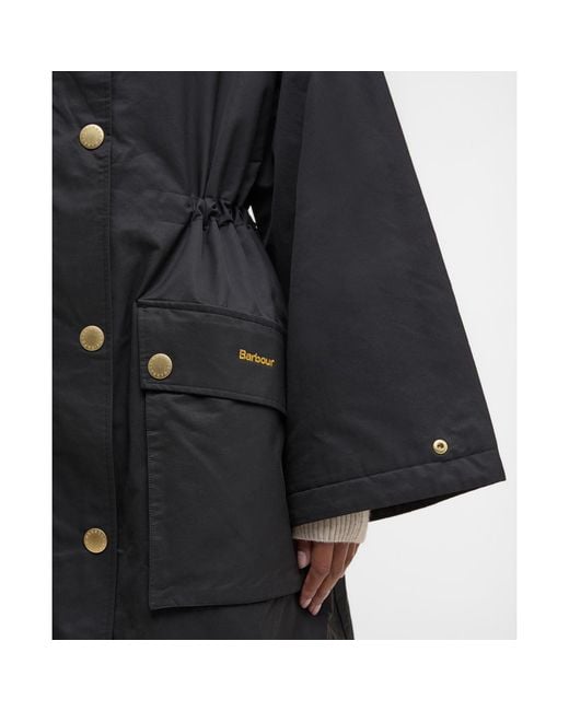 Barbour Black Dena Showerproof Hooded Long Sleeve Full Zip Rain Anorak