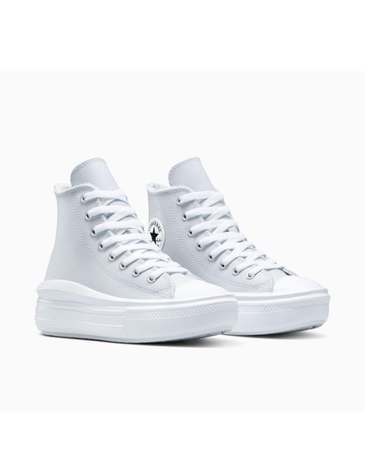 Converse White Chuck Taylor All Star Mov High-Top Trainers
