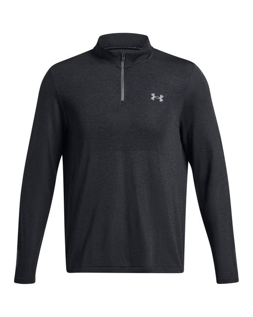 Under Armour Blue Seamless Stride ¼ Zip for men