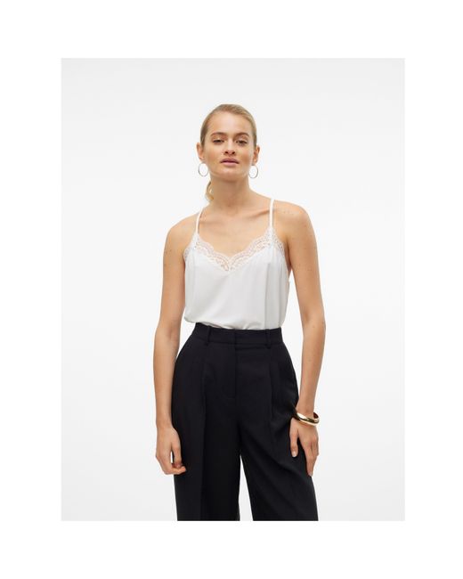 Vero Moda White Ana Lace Woven Cami Vest