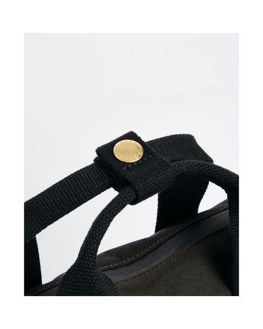 Barbour Black Field Waxed Backpack