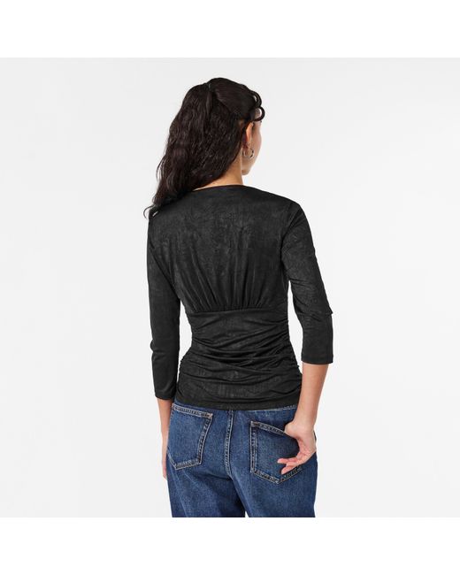 DKNY Black Long-Sleeve Zip T-Shirt