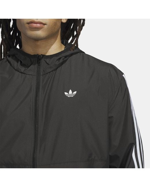 Adidas Originals Black Skateboarding Windbreaker Jacket for men