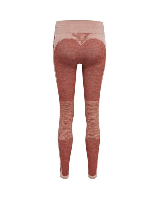 Hummel Red Seamless Mid Waist Tights