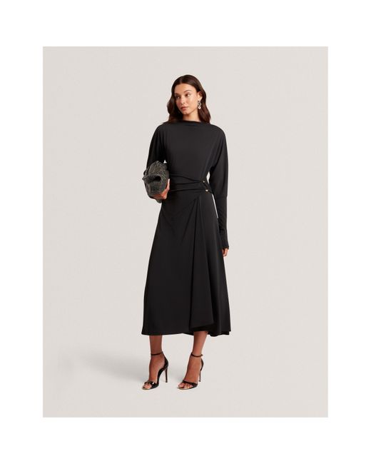 Ted Baker Black Midi Wrap Dress