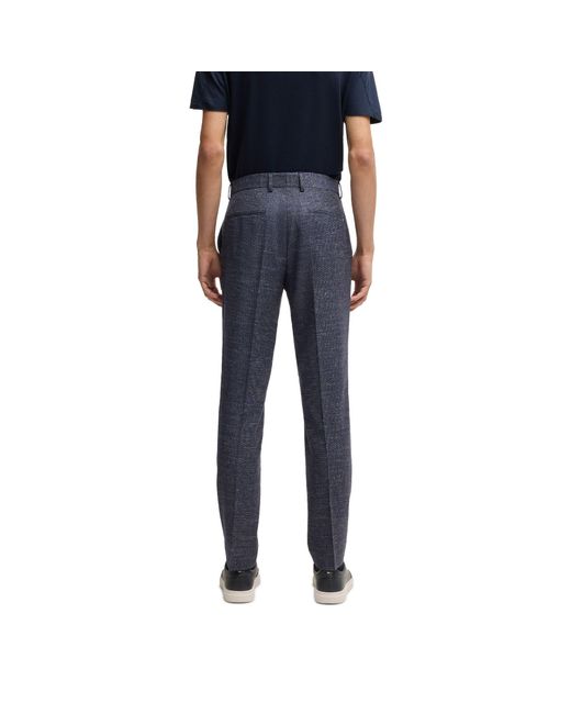 Boss Blue H Genius Straight Leg Trousers for men