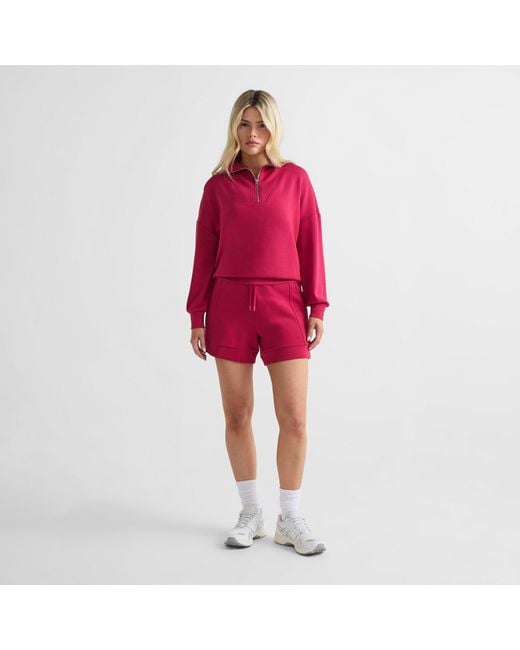 Varley Pink Hawley Half Zip Sweatshirt
