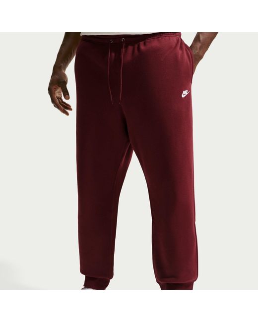 Nike Red Sportswear Club Fleece Jogging Pants for men