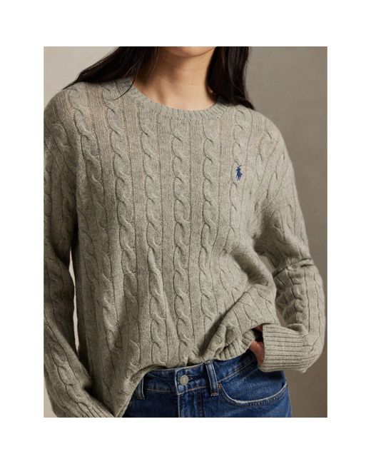 Polo Ralph Lauren Natural Cable Crew Neck Jumper