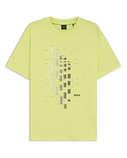 Boss Yellow Hbg Grx Degradé Geometric Print T-Shirt for men
