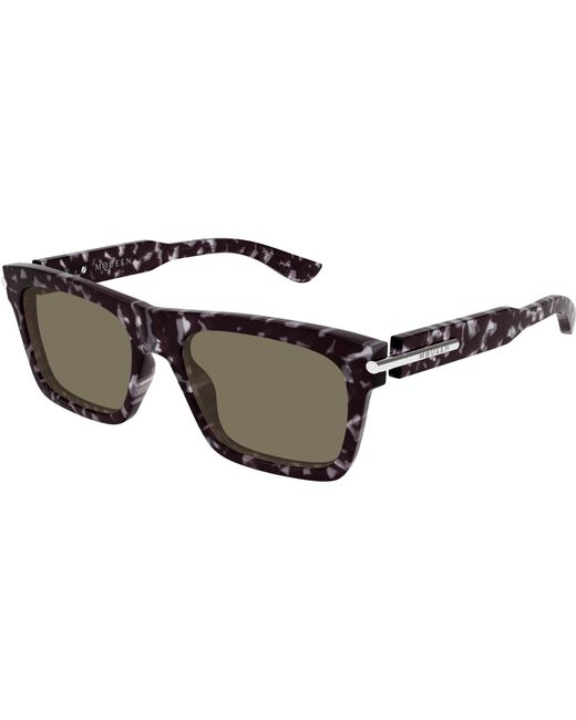 McQueen Black Oversized Sunglasses for men