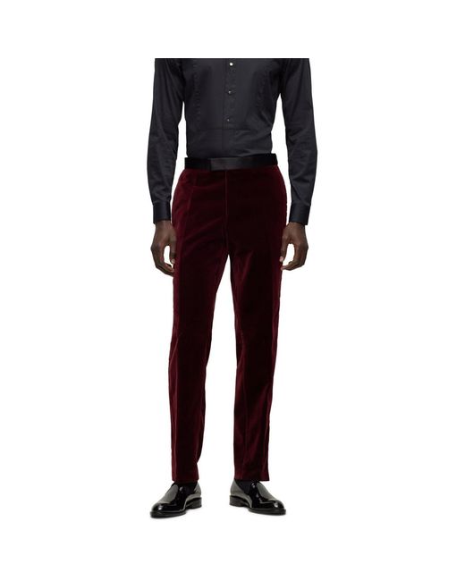 Boss Red Genius Tux Cotton Slim Fit Suit Trousers for men