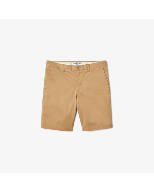 Lacoste Natural Slim Fit Stretch Cotton Shorts for men