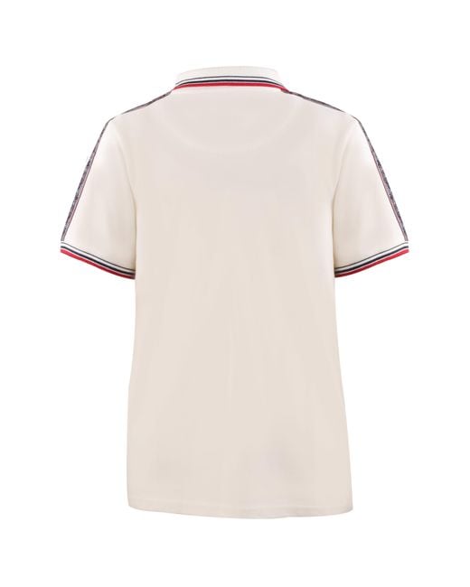 Pretty Green Natural Eclipse Tape Short-Sleeve Polo Shirt for men