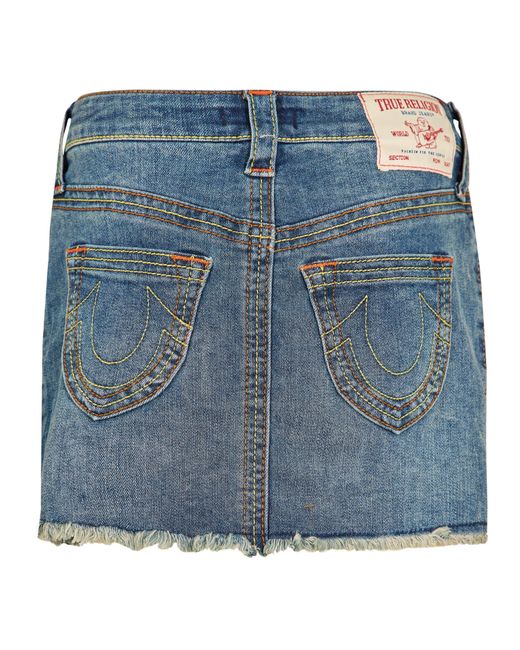 True Religion Blue Spade Sadie S Denim Skirt