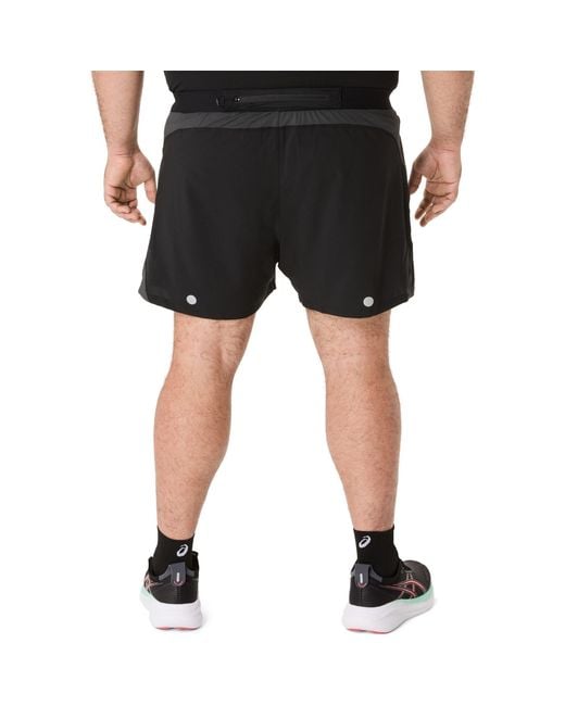 Asics Black Performance Running Shorts for men