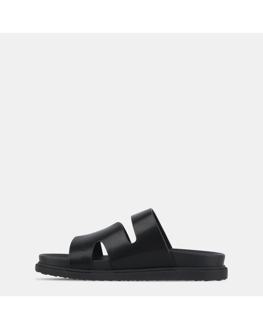 Miso Black Hermes Flat Sandals