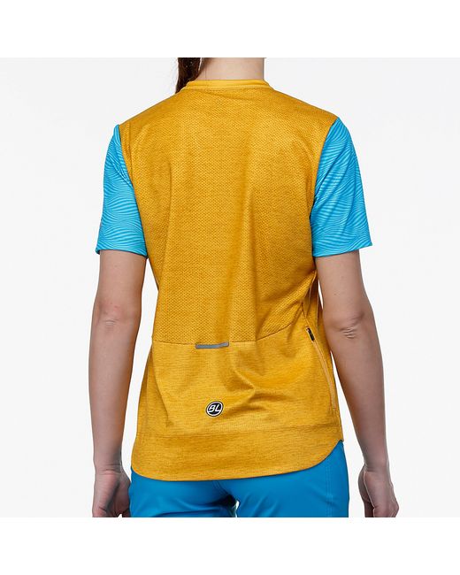 Bicycle Line Yellow Zoe Half Zip Short Sleeve Cycling Jersey