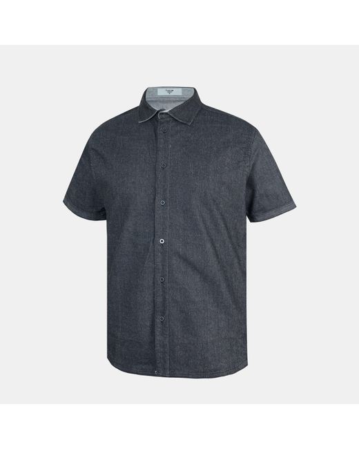 Firetrap Blue Short-Sleeve Plain Shirt for men
