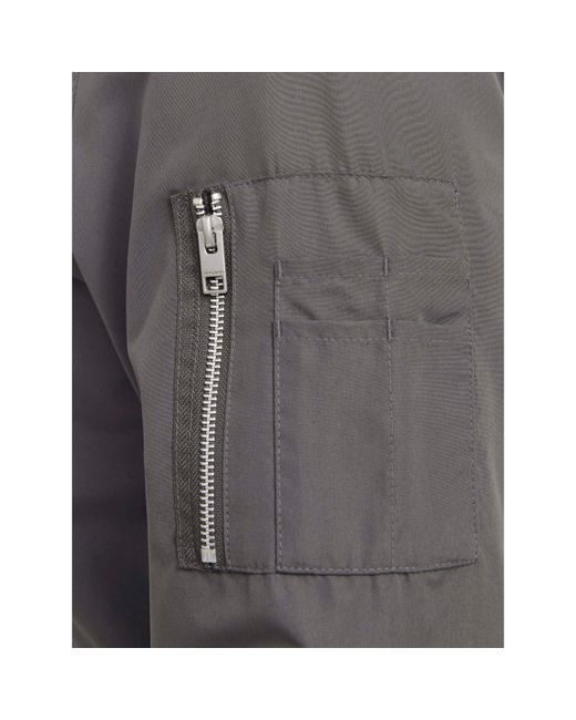 Jack & Jones Gray Rush Bomber Jacket for men