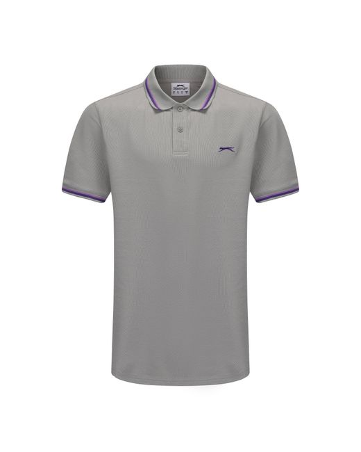 Slazenger 1881 Gray Tipped Polo Shirt for men