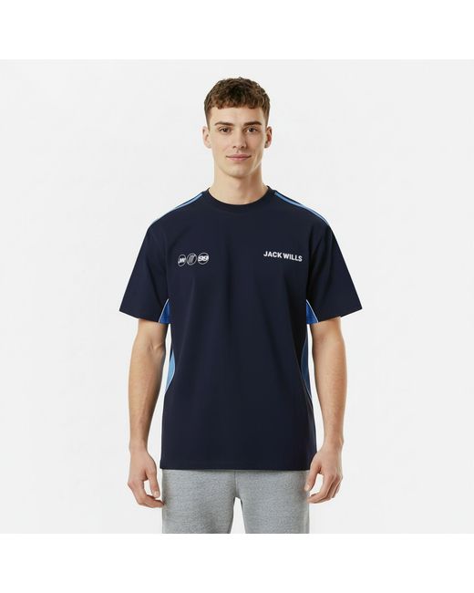 Jack Wills Blue Jw Retro Sport Regular Fit T-Shirt for men