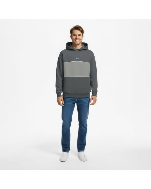 Slazenger 1881 Gray Fleece Sportswear Hoodie for men
