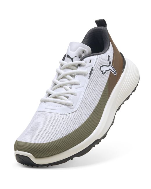 PUMA White Gruve Spikeless Golf Shoes for men