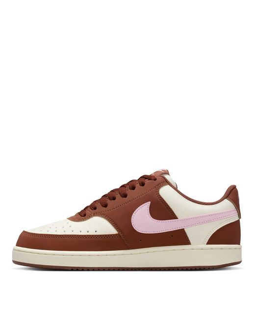 Nike Brown Court Vision Low Next Nature Trainers