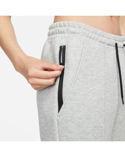 Nike Gray Sportswear Tech Fleece Mid-Rise Jogger Pants