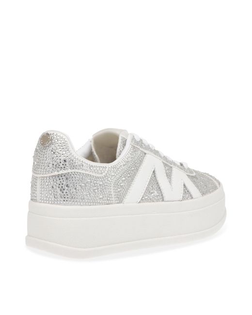 Steve Madden White Low Top Platform Sneakers