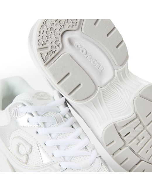 COACH White Mesh Chunky Trainers