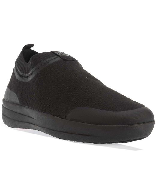 Fitflop Black Fit Flop /Ladies Uberknit Slip-On Trainers