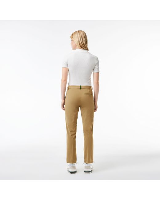 Lacoste Natural Flat Front Tailored Fit Chinos
