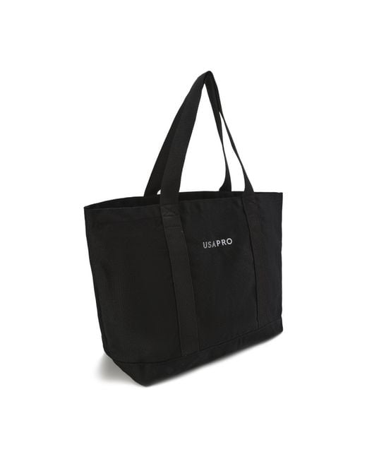 Usa Pro Black Canvas Tote