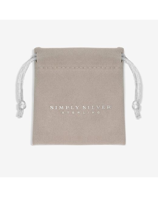 Simply Silver Metallic Sterling 925 Cz Fine Tennis Bracelet
