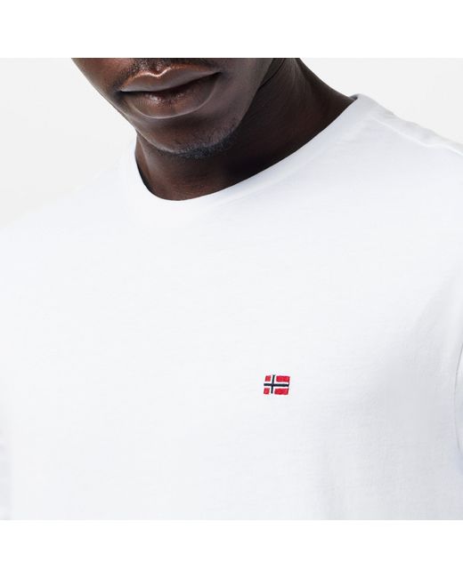 Napapijri White Salis Short Sleeve T-Shirt for men